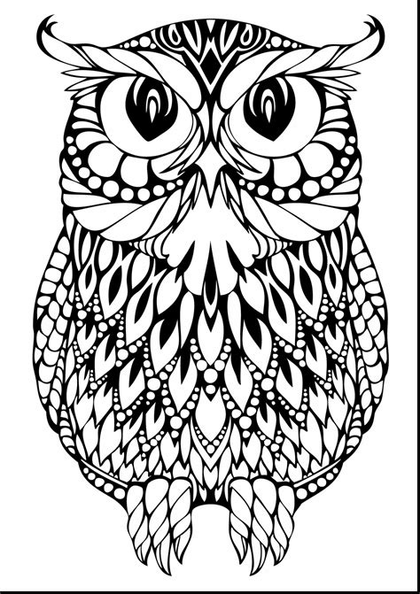 Realistic Owl Coloring Pages At Home With Crab Apple Designs Pic
