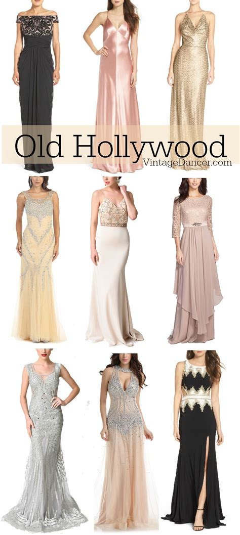 Old Hollywood Dresses 1930s 1940s 1950s Hollywood Glamour Dress