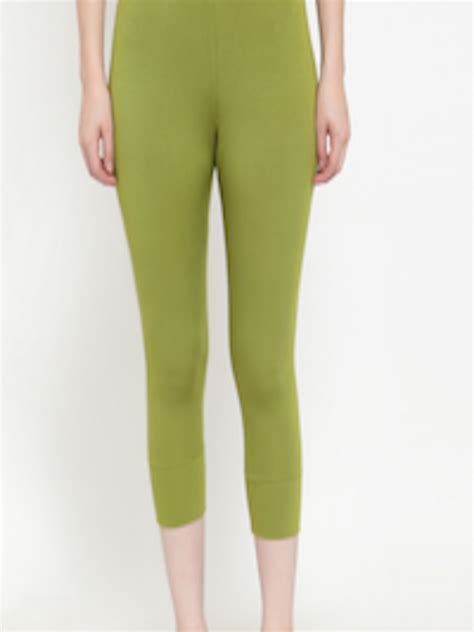 Buy Tag 7 Women Green Solid Regular Fit Capris Capris For Women