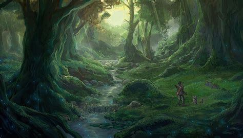 Free Download Anime Forest Backgrounds 1800x1029 For Your Desktop