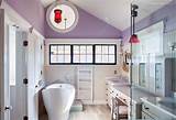 Buttercream + white + light blue. 23 Amazing Purple Bathroom Ideas, Photos, Inspirations