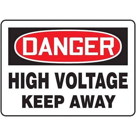Accuform MELC040VA Safety Sign Danger High Voltage Keep Away 10 X