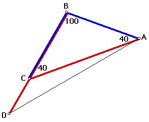 100 Degree Isosceles Triangle