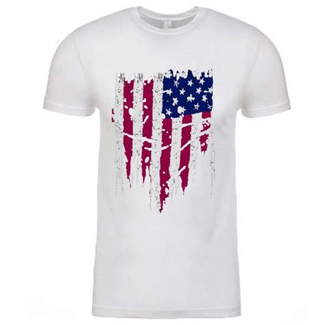Mens American Flag T Shirt Distressed Tee 4th July Patriotic Usa