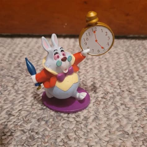 Disney Alice In Wonderland White Rabbit Clock 3 5 Pvc Figure Cake Topper 10 00 Picclick