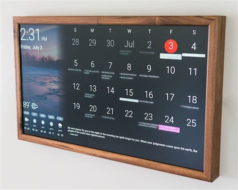 32 Digital Wall Display Smart Screen Wifi Calendar Etsy