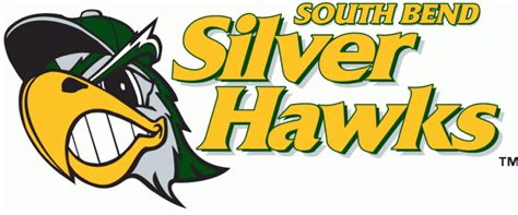 South Bend Silver Hawks Logo Primary Logo Midwest League Mwl