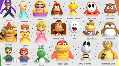 Super Mario Party Todos Os Personagens All Characters Minigames