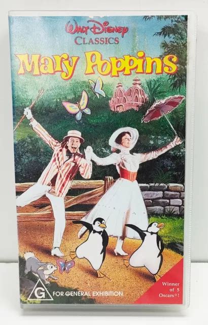 Mary Poppins Walt Disney Classics Collectors Edition Vhs Tape Complete