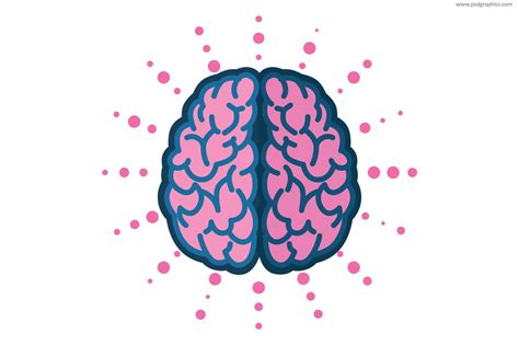 Vector Outline Illustration Of Human Brain Stock Illu