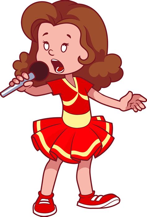 Clip Freeuse Download Cartoon Singing Girl Clip Singing Girl Cartoon