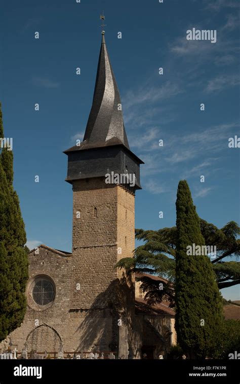 Spiral Spire Barran Church Gers France Stock Photo Alamy