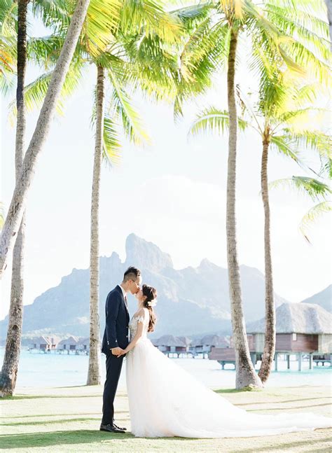 Destination Wedding In Bora Bora Galia Lahav Gown Four Seasons