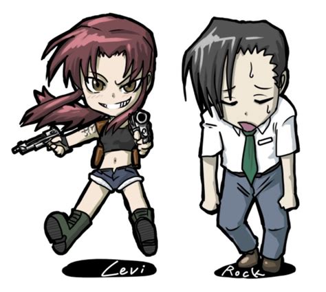 Revy And Okajima Rokuro Black Lagoon Drawn By Osotoolate Danbooru