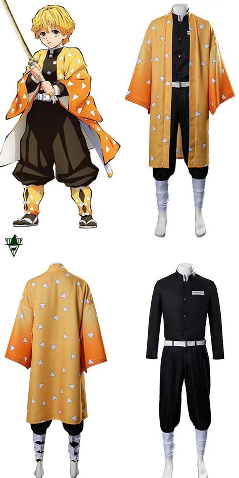 Zenitsu Agatsuma Outfits Demon Slayer Kimetsu No Yaiba Cosplay Costume