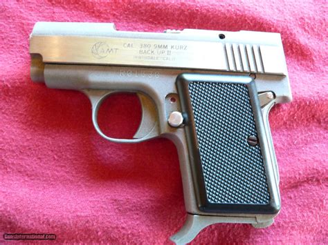Amt Model 380 Back Up Cal 380 Auto Stainless Steel Pistol