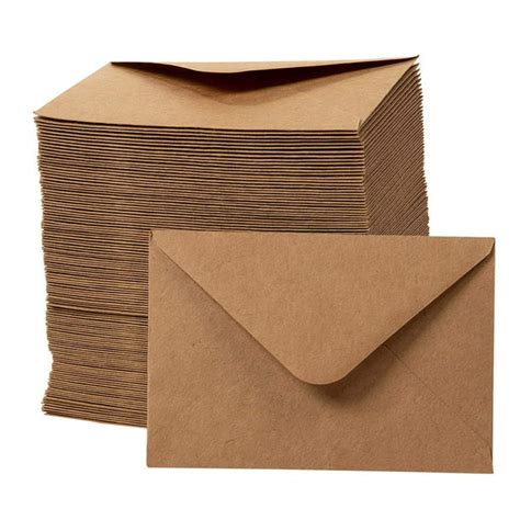 Mini Envelopes 250 Count T Card Envelopes Kraft Paper Business Card Envelopes Bulk Tiny