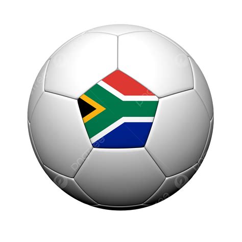 3d Rendered Soccer Ball With South African White Sphere Grass Png