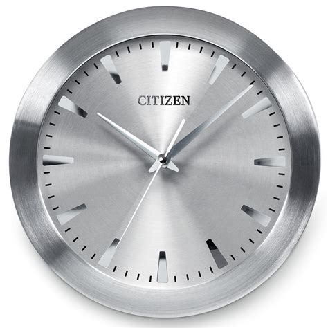 Silver 12 Wall Clock Sweep Second Hand Citizen Clocks Cc2003