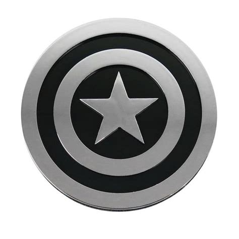 Captain America Dclcapshldchrmblkcar Captain America Shield Chrome