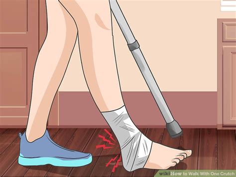 How To Walk With One Crutch 6 Steps With Pictures Wikihow