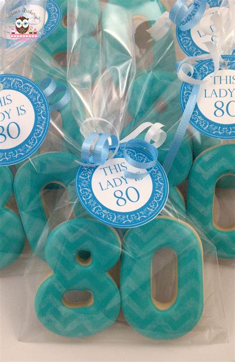 80th Birthday Cookies This Lady Is 80 80th Birthday Favors 80th