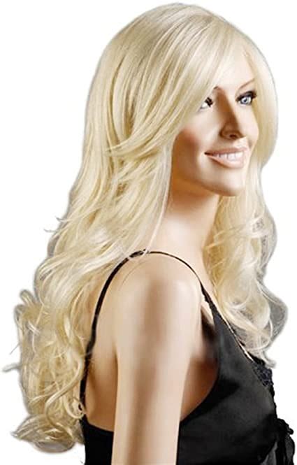 wigs 75cm 30 women s hair wig fashion long big wavy heat resistant light blonde wig for