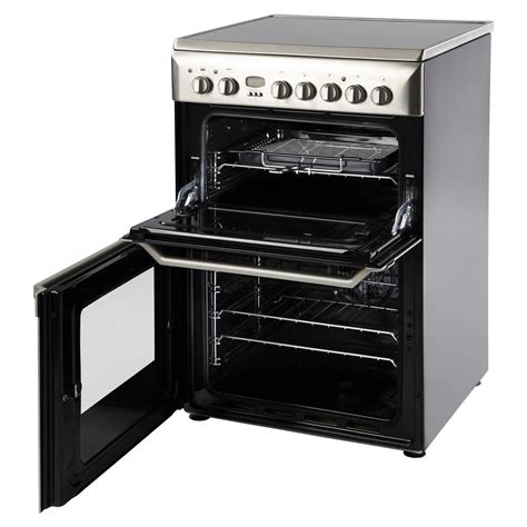 Indesit Id60c2xs 60cm Double Oven Electric Cooker With Ceramic Hob