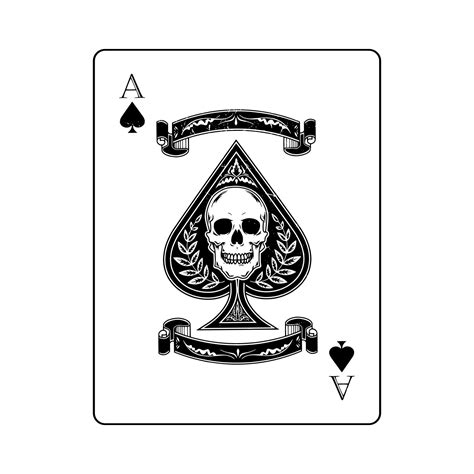 Skull Ace Card Svg Playing Card Art Cut Files For Cricut Vinyl