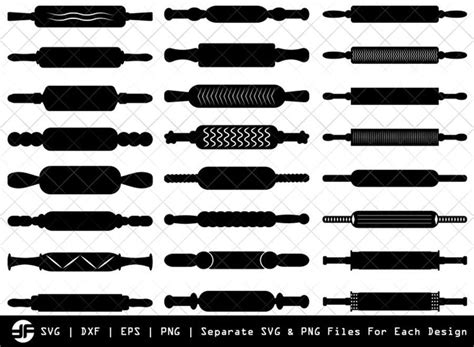 Rolling Pin Svg Rolling Pin Silhouette Bundle Svg Cut File So Fontsy