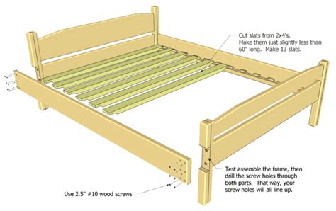 Queen Size Bed Frame Plans - BED PLANS DIY & BLUEPRINTS
