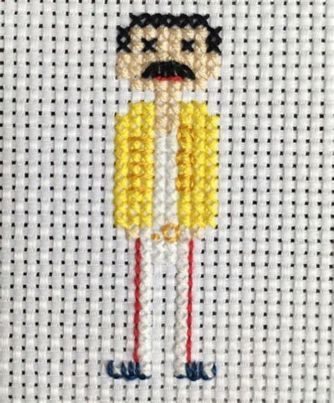 Maybe you would like to learn more about one of these? David Bowie Framed finished cross stitch / Ziggy Stardust ...