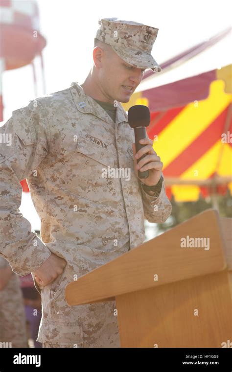 Us Marine Corps Capt Terence C Sawick Commanding Officer Fox
