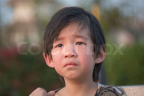 Asian Child Crying Stock Image Colourbox