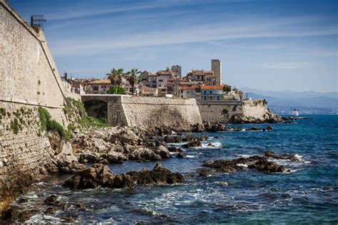 City Of Antibes On The French Riviera In France Stock Image Image Of