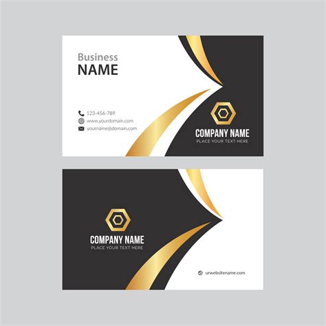 Black And Gold Business Card Download Free Vectors Clipart Graphics