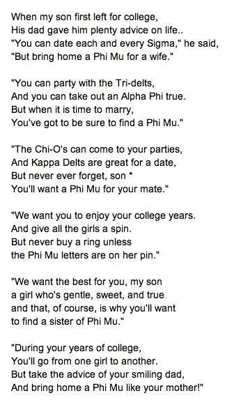 The most common phi mu quote material is brass. grotesquelygorgeous: Phi Mu lovin. Love my sorority. Love this. | Phi mu quotes, Phi mu creed ...