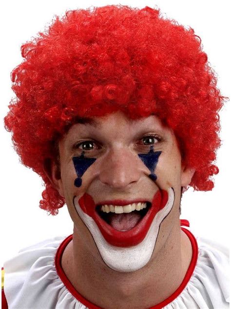 Curly Red Afro Clown Costume Wig Adults Circus Clown Party Wig