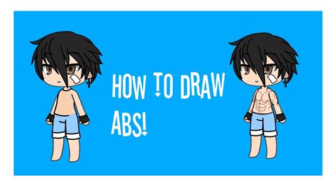how to draw gacha abs cringe youtube