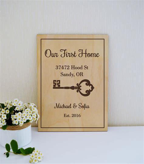 Our First Home Personalized Housewarming T House Warming Etsy