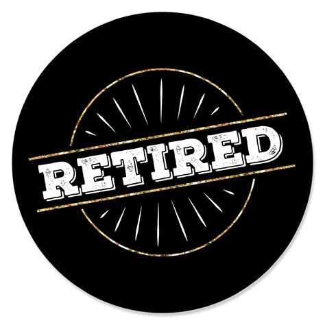 Happy Retirement Retirement Party Circle Sticker Labels 24 Count