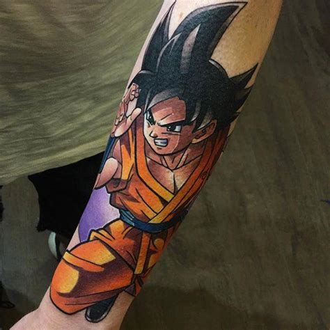 Son Goku Tattoo On The Left Forearm