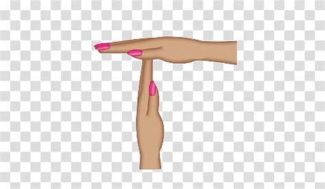 Badass Emoji S Hand Forming Timeout Gesture Transparent Background PNG