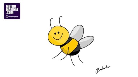 How To Draw Honey Bee Youtube