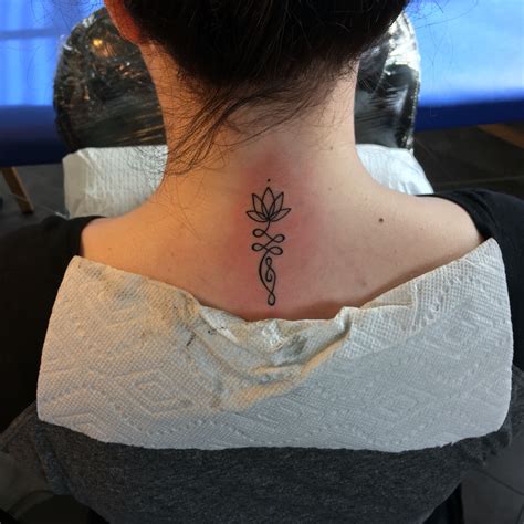 Lotus Flower Tattoo Behind Neck Viraltattoo
