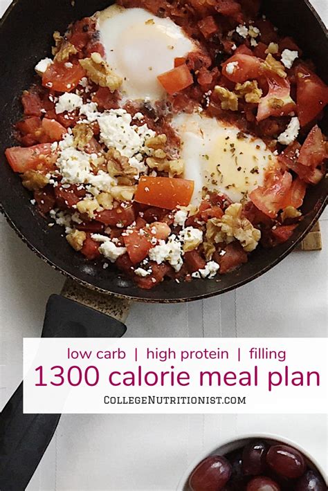 1300 Calorie Low Carb Mediterranean Meal Plan — The College Nutritionist