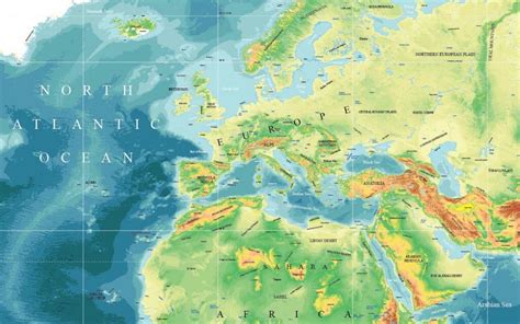 Topographic World Vector Maps Maptorian