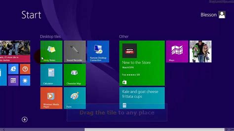 Windows 81 How To Add Sticky Notes Tile To Start Screen Youtube