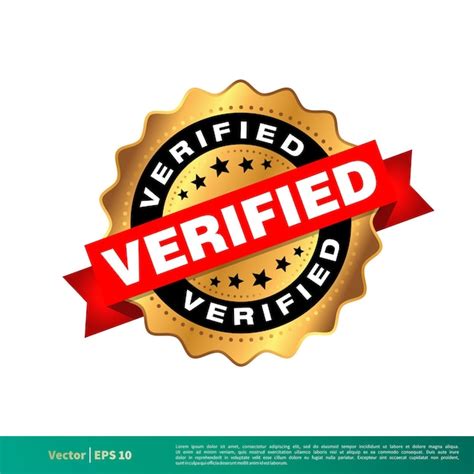 Premium Vector Verified Gold Seal Stamp Vector Template Illustration