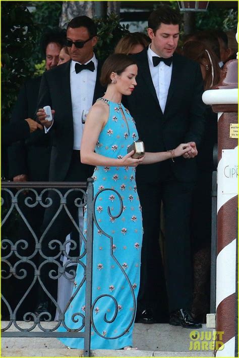 emily blunt and john krasinski look perfect for george clooney s wedding hot couples celebrity
